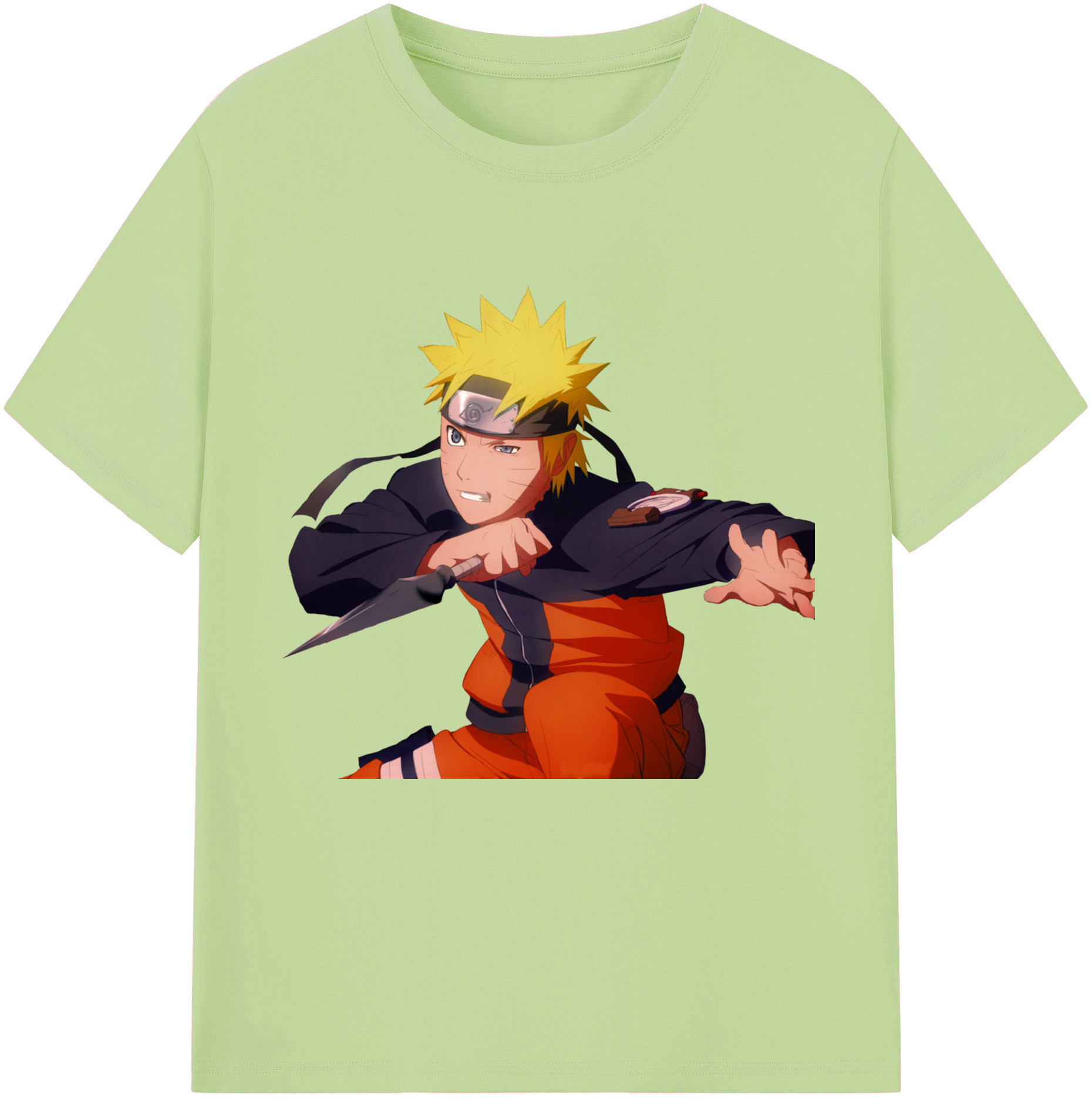 （画像用） NARUTO -ナルト- うずまき ナルト Uzumaki Naruto 綿100％半袖Tシャツ（フロントプリント）